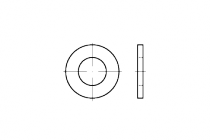 ISO 7089 Stahl 12 (13 x 24 x 2,5) 300 HV, galv. verzinkt gal Zn VE=S