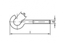 ART 88142 geb. Schr.haken Stahl Typ 11E M 4 x 40 galv. verzinkt gal Zn VE=S