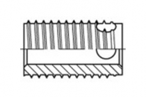 ENSAT - vložka závitová do kovu, vrtací, M 8 x 14  - žlutý zinek - typ 308