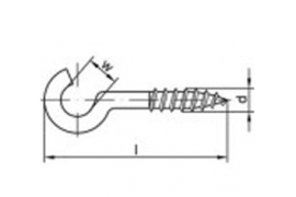 ART 88141 geb. Schr.haken Stahl Typ 11K 30 mm Kunststoff, weiß VE=S